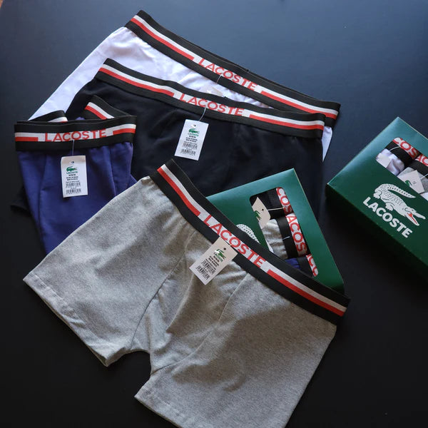 KIT 3 CUECAS LUXO - LACOSTE