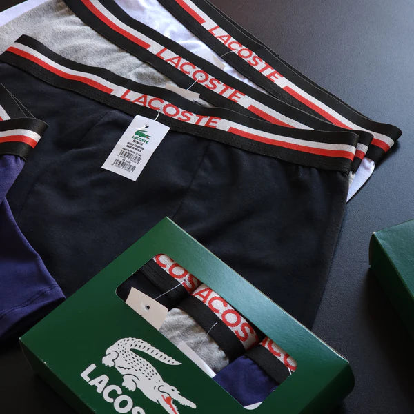 KIT 3 CUECAS LUXO - LACOSTE